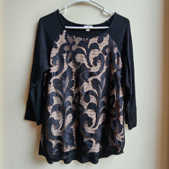 Sweet Grey Black‎ Lace Long Sleeve Jersey Size Small - Picture 7 of 15